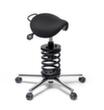 meychair tabouret à ressort Assistent Professional A34 avec assise selle, assise noir, 5 roulettes avec frein