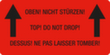 EICHNER Étiquettes de signalisation "Oben! Nicht stürzen!"