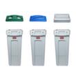 Rubbermaid capuchon de palier pour le papier Slim Jim® pour collecteur de recyclage, bleu  S