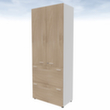 Quadrifoglio Armoire combinée T45 avec 2 tiroirs pour dossiers suspendus, 2 extensions