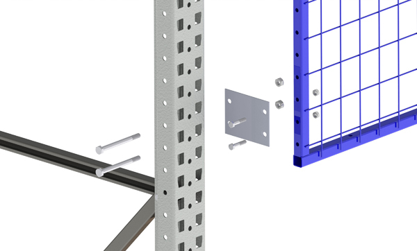 META Kit de fixation MULTIPAL Heavy pour paroi arrière grillagée  ZOOM