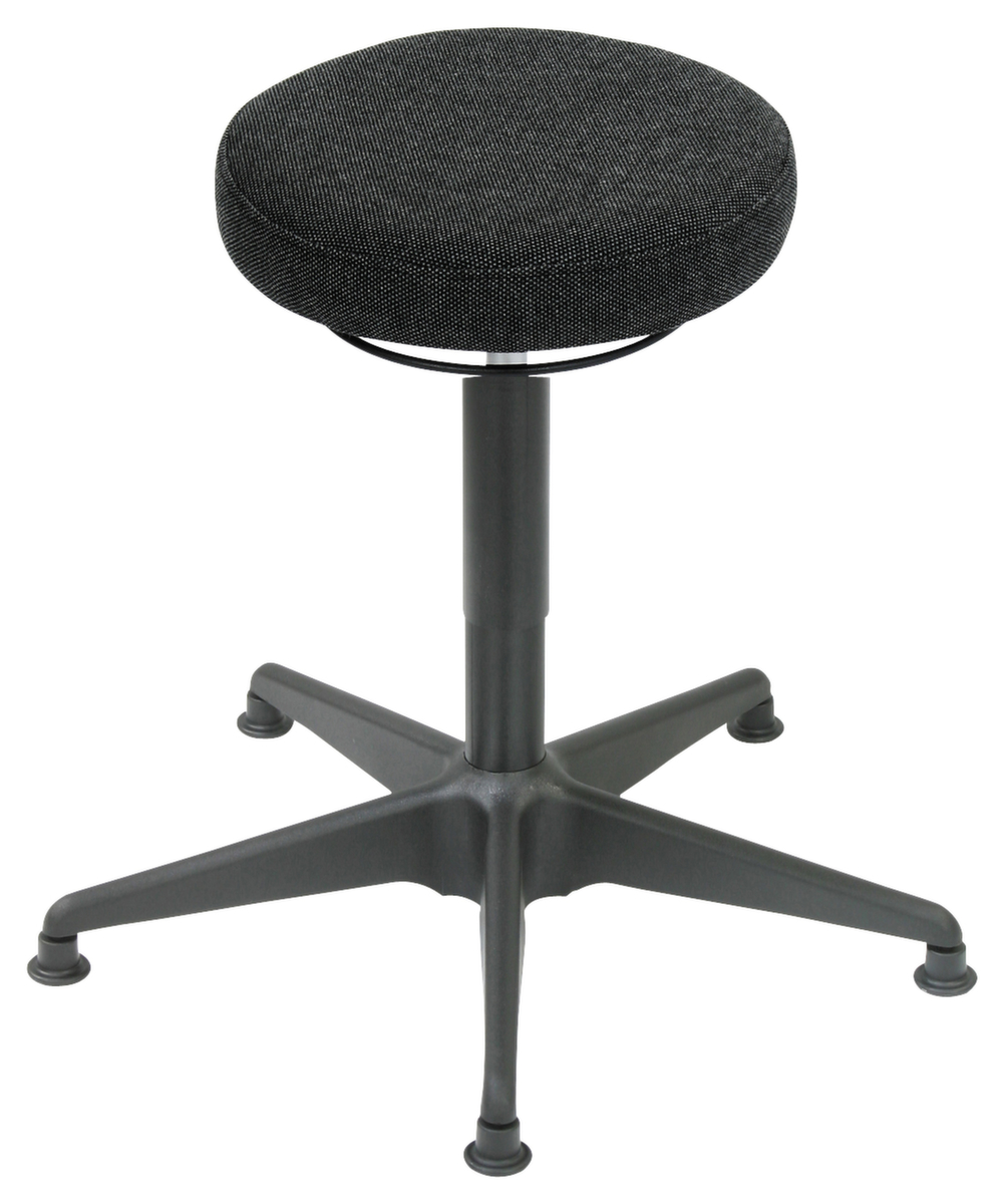 Tabouret pivotant ESD antistatique, assise anthracite, patins  ZOOM