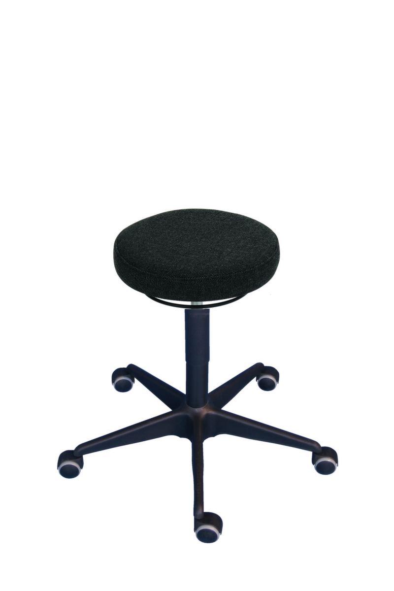 Tabouret pivotant ESD antistatique, assise anthracite, roulettes  ZOOM