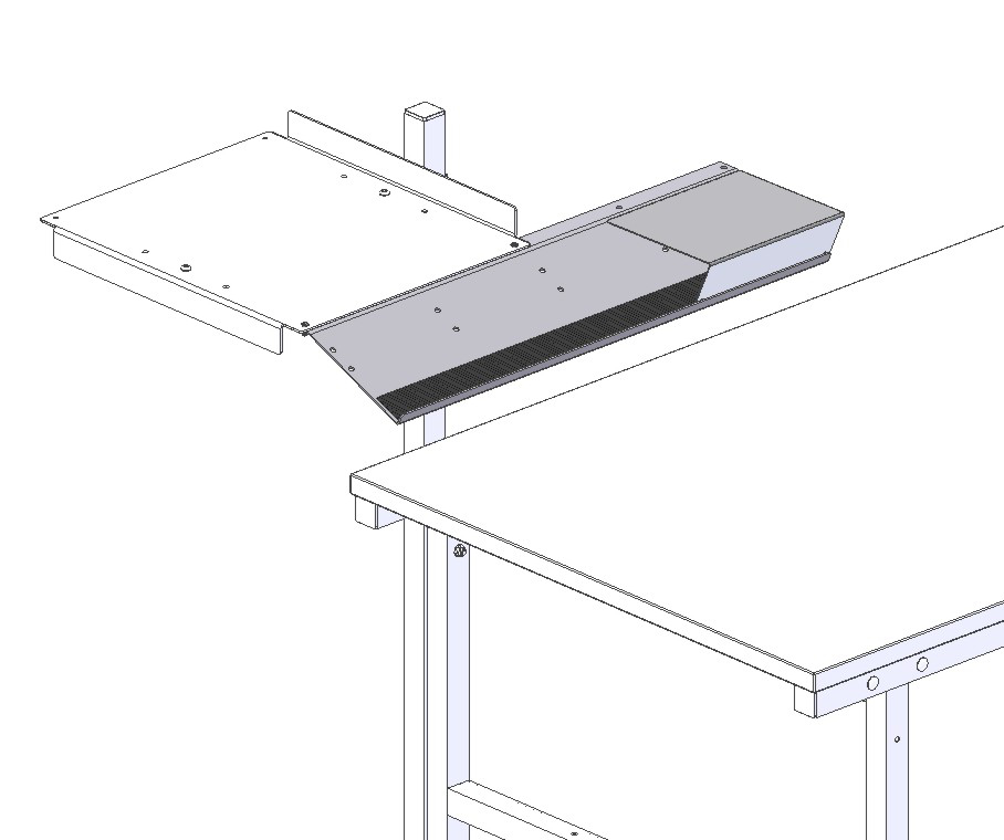 Rocholz Plateau de clavier et de souris 2000 pour table d'emballage, hauteur 20 mm  ZOOM