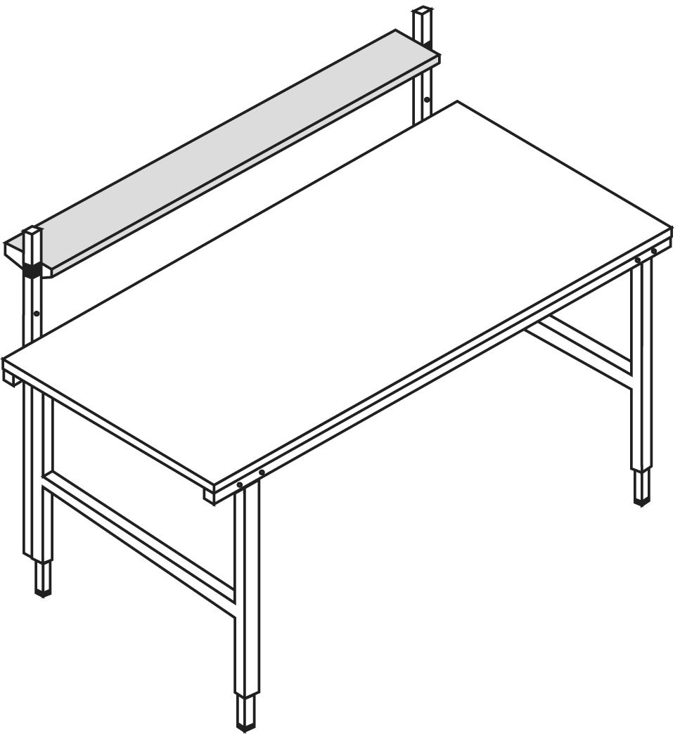 Rocholz Tablette pour table d'emballage, largeur x profondeur 1600 x 400 mm  ZOOM