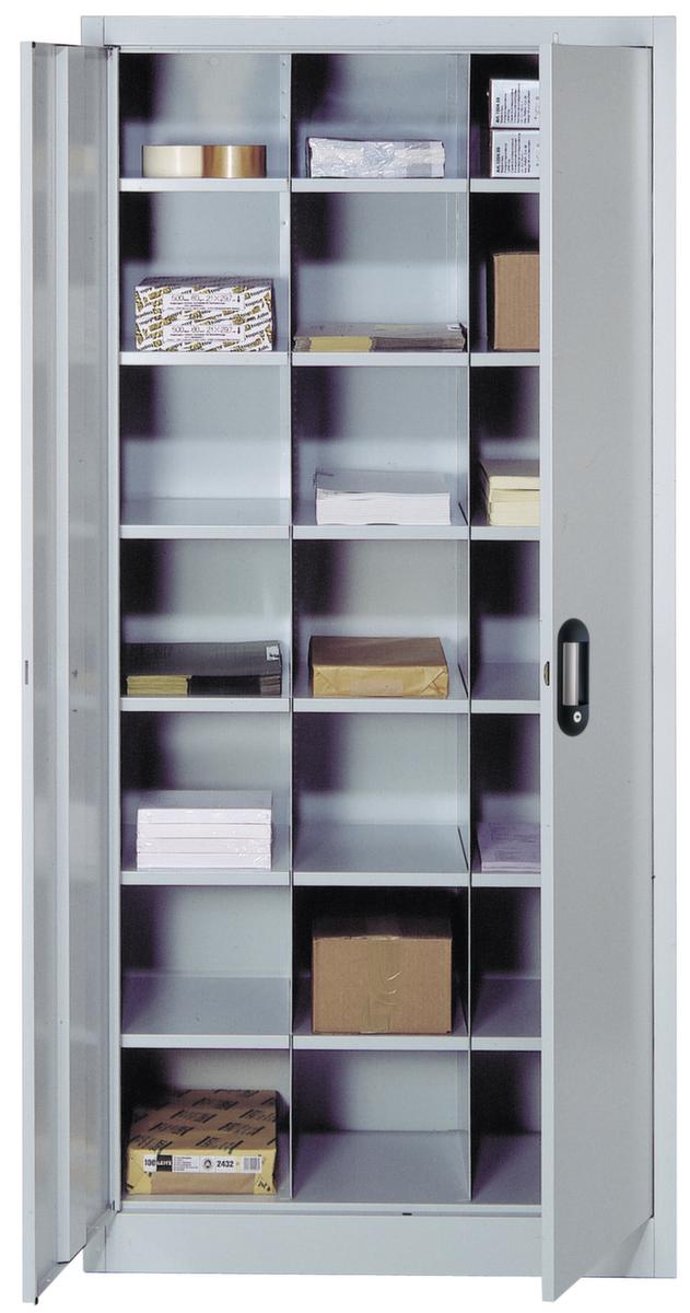 C+P Armoire de distribution ERGO, 21 compartiments, RAL7035 gris clair/RAL7035 gris clair