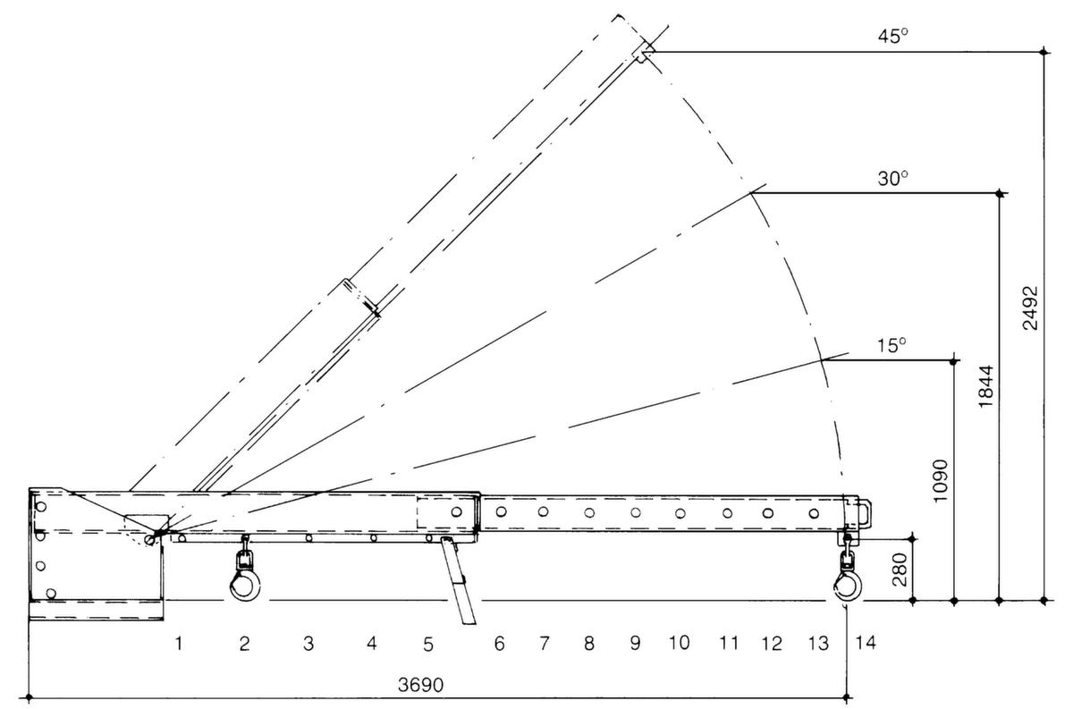 Bauer Bras télescopique à inclinaison réglable  ZOOM