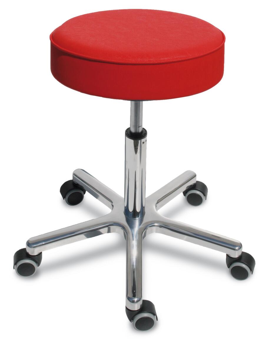 Tabouret pivotant hauteur réglable avec assise en similicuir  ZOOM