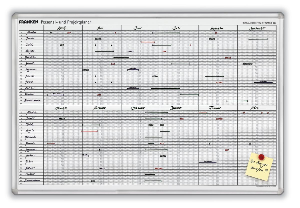 Franken planning JetKalender®, hauteur x largeur 600 x 900 mm  ZOOM