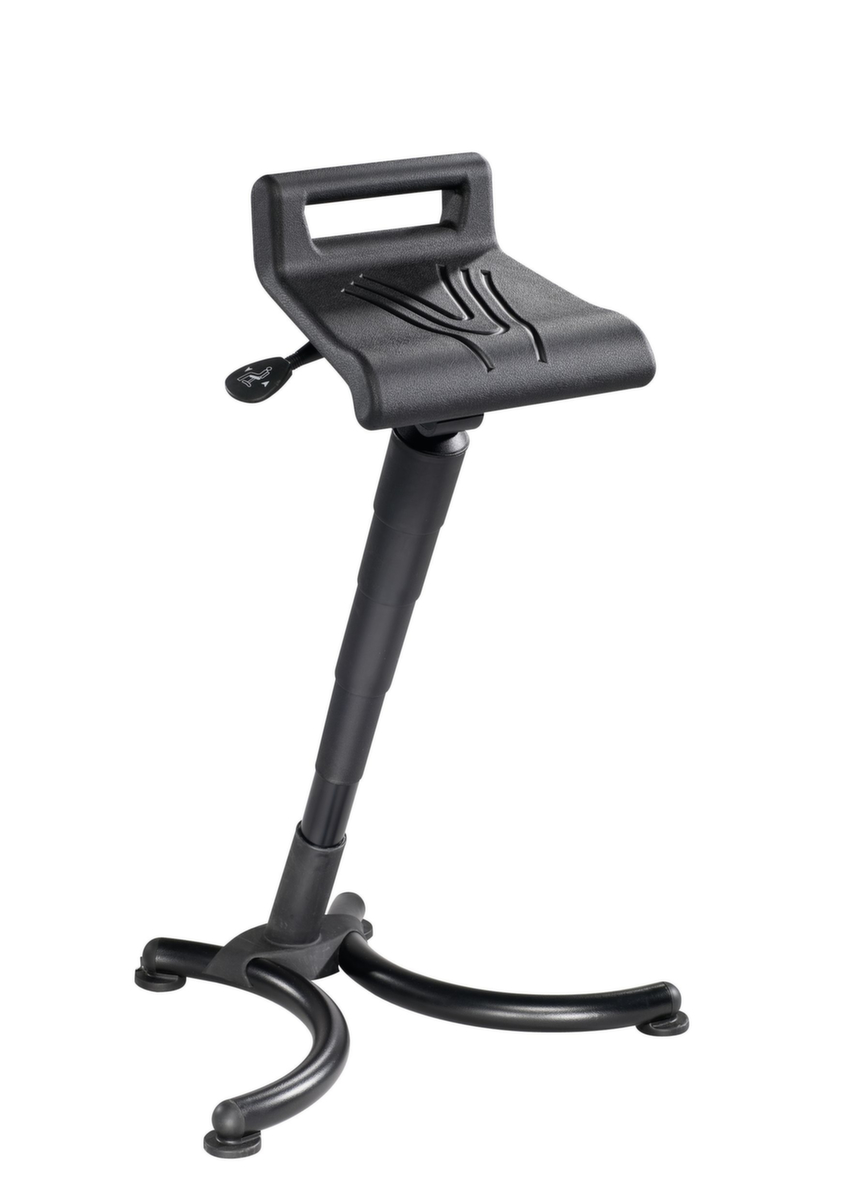 meychair Aide à la station debout Assistent Futura AF5 avec colonne inclinée, hauteur d’assise 670 - 910 mm, piètement RAL9005 noir foncé  ZOOM