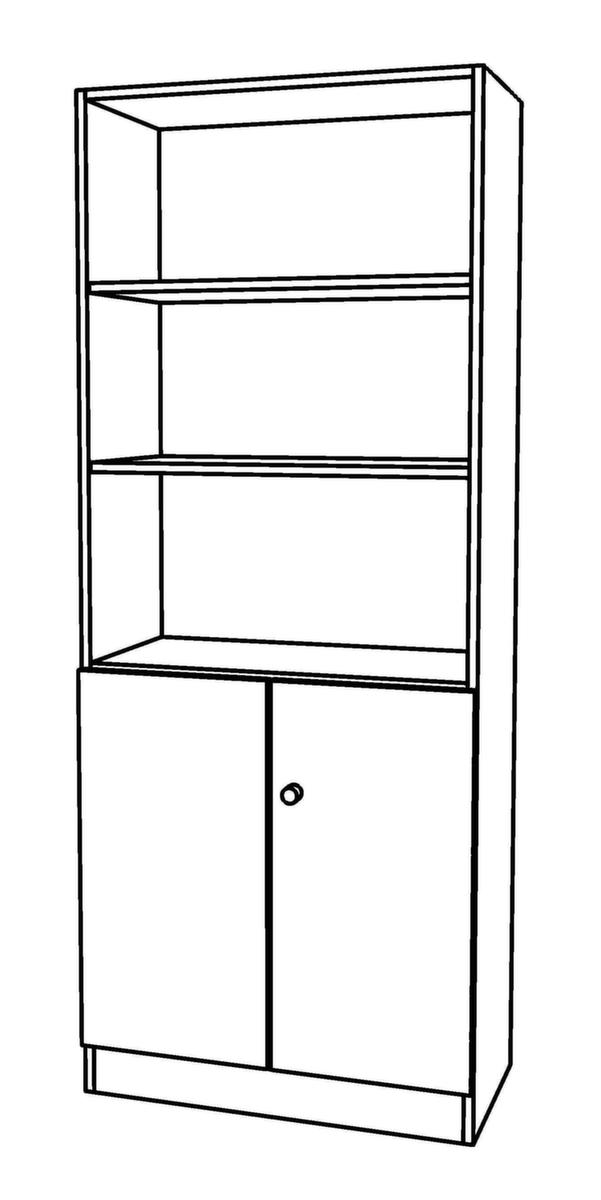 Armoire combinée Sina avec 2 portes et 3 compartiments  ZOOM