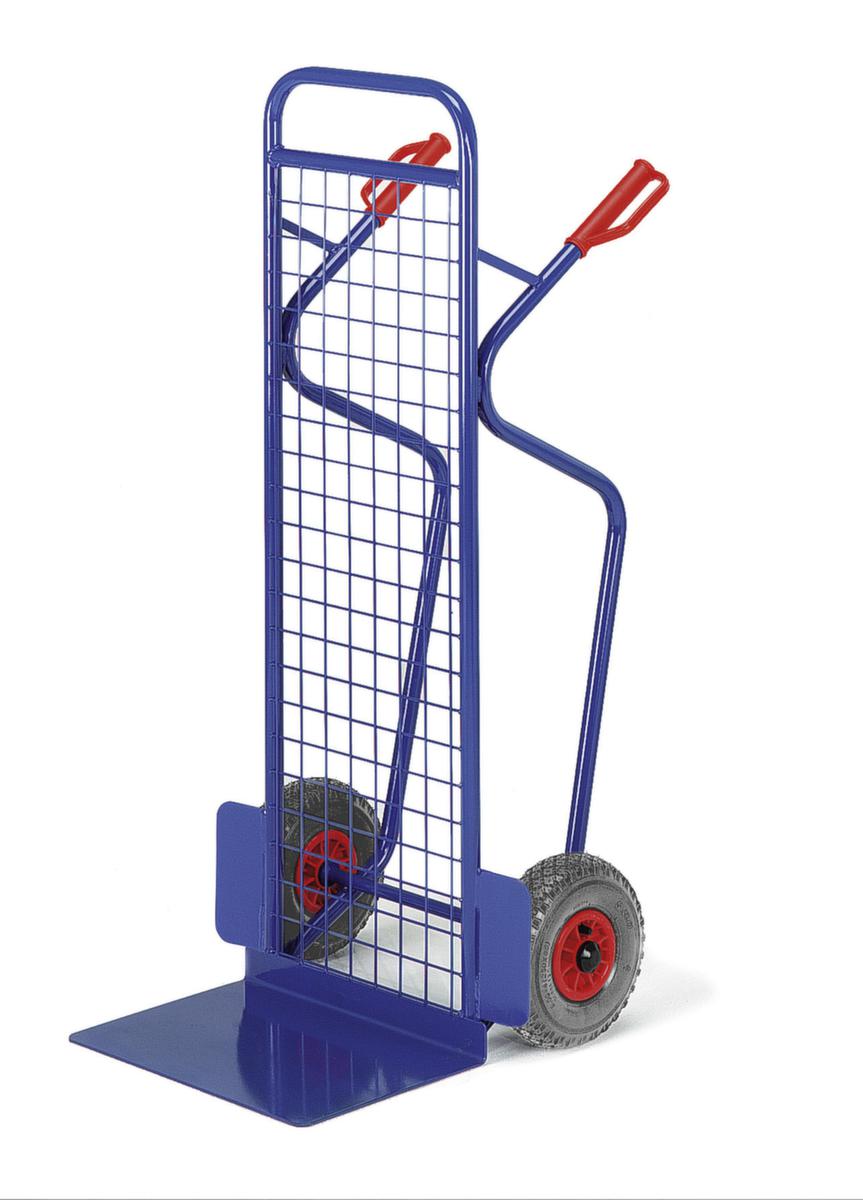 Rollcart Diable pour caisses avec paroi arrière grillagée  ZOOM