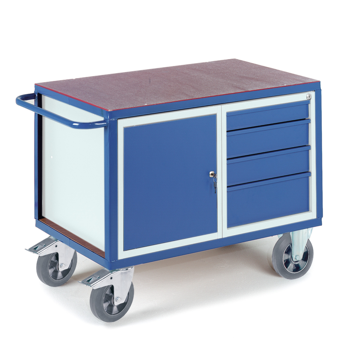 Rollcart Chariot de table et de placard lourd, force 1000 kg, plateau longueur x largeur 1080 x 700 mm  ZOOM