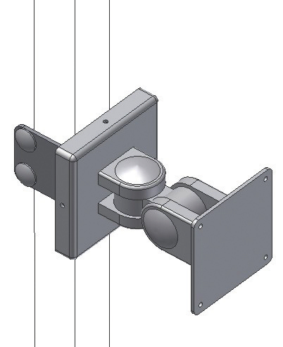 Rocholz Bras porte-écran pour table d'emballage, hauteur 105 mm  ZOOM