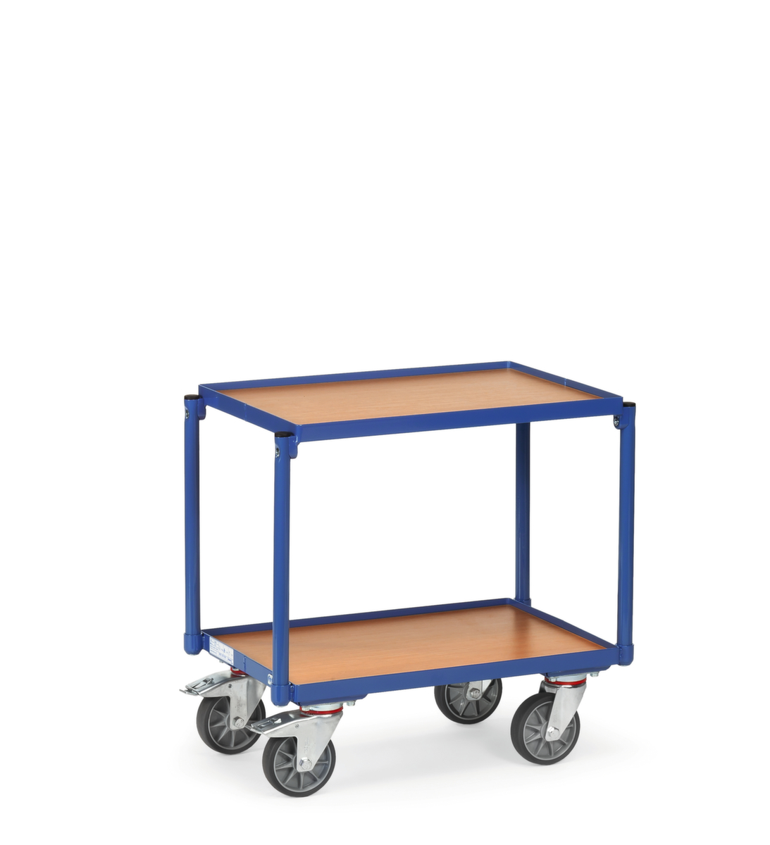 fetra Chariot de transport pour conteneurs Euronorm avec 2 étagères, force 250 kg, RAL5007 bleu brillant  ZOOM