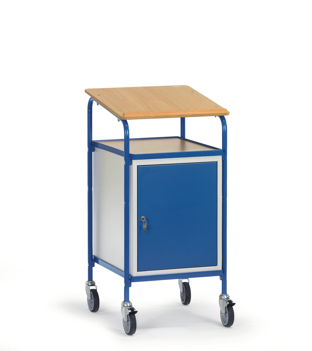 fetra Bureau mobile avec armoire, RAL5007 bleu brillant/RAL5007 bleu brillant  ZOOM