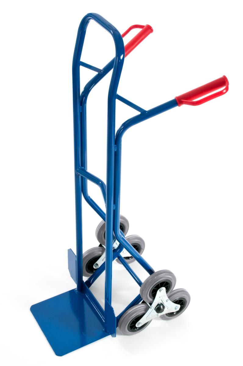 Rollcart Diable pour escaliers 3 étoiles, force 150 kg, largeur de pelle 300 mm, bandage TPE