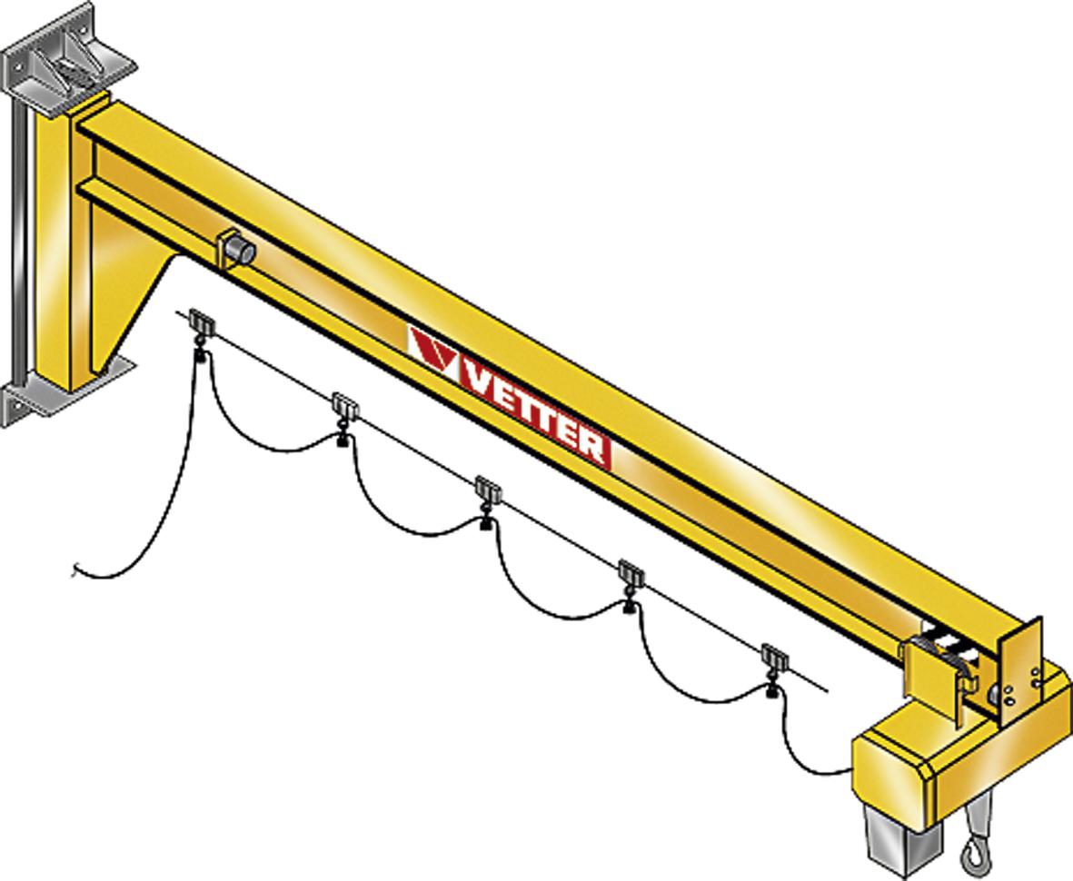 Vetter Potence murale ASSISTENT avec faible hauteur de construction  ZOOM