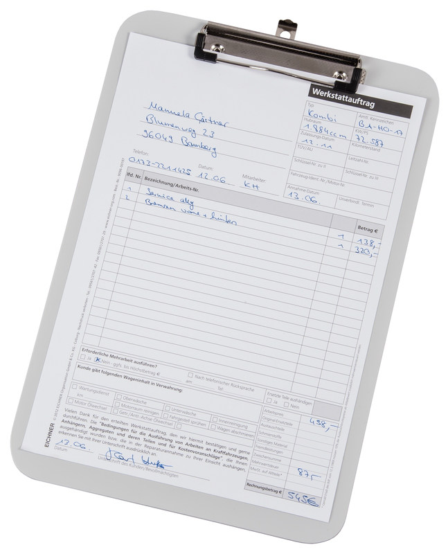 EICHNER Presse-papiers Solid avec coins de protection, gris clair  ZOOM