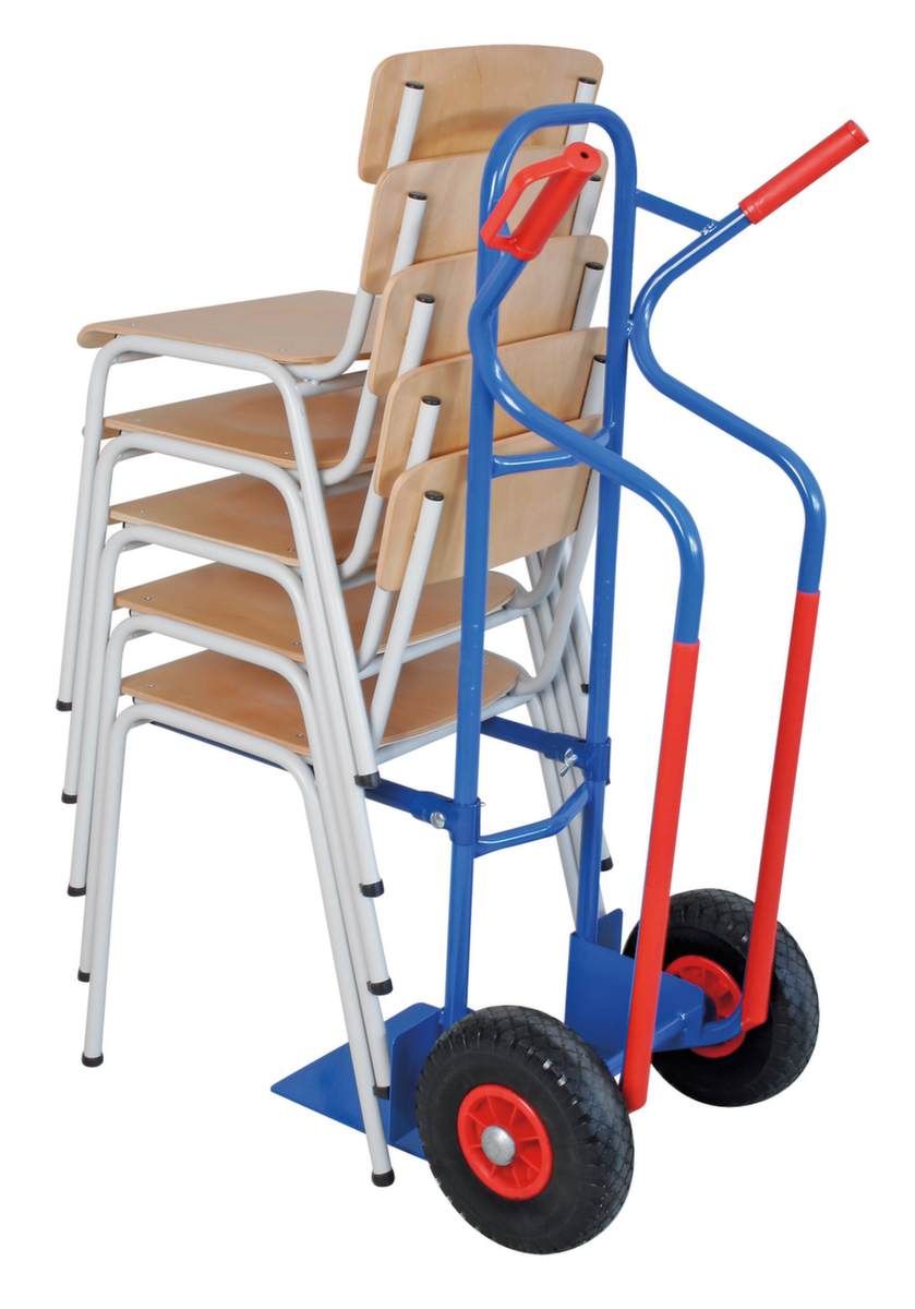 Diable porte-chaises, force 250 kg, caoutchouc plein bandage  ZOOM