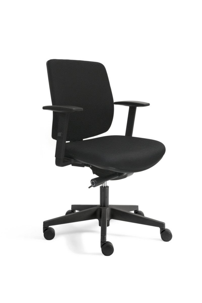 Siège de bureau pivotant A300 Comfort avec mécanisme synchrone, noir  ZOOM