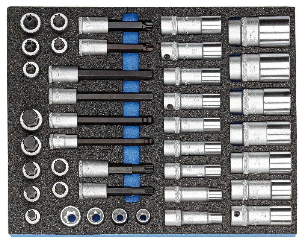 GEDORE 2005 CT2-D 19L Assortiment de douilles 1/2" en module Check-Tool  ZOOM