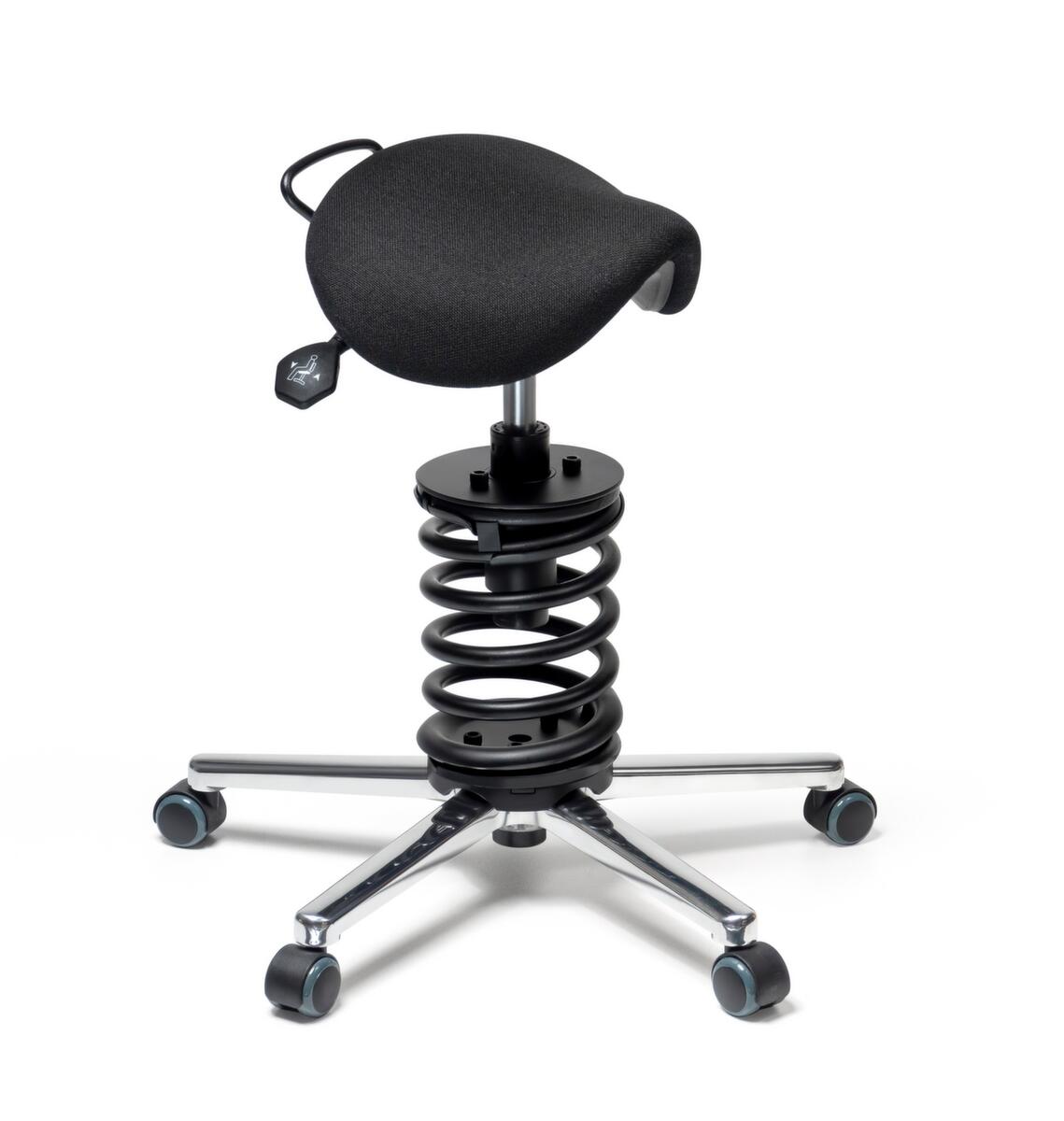 meychair tabouret à ressort Assistent Professional A34 avec assise selle, assise noir, 5 roulettes avec frein  ZOOM