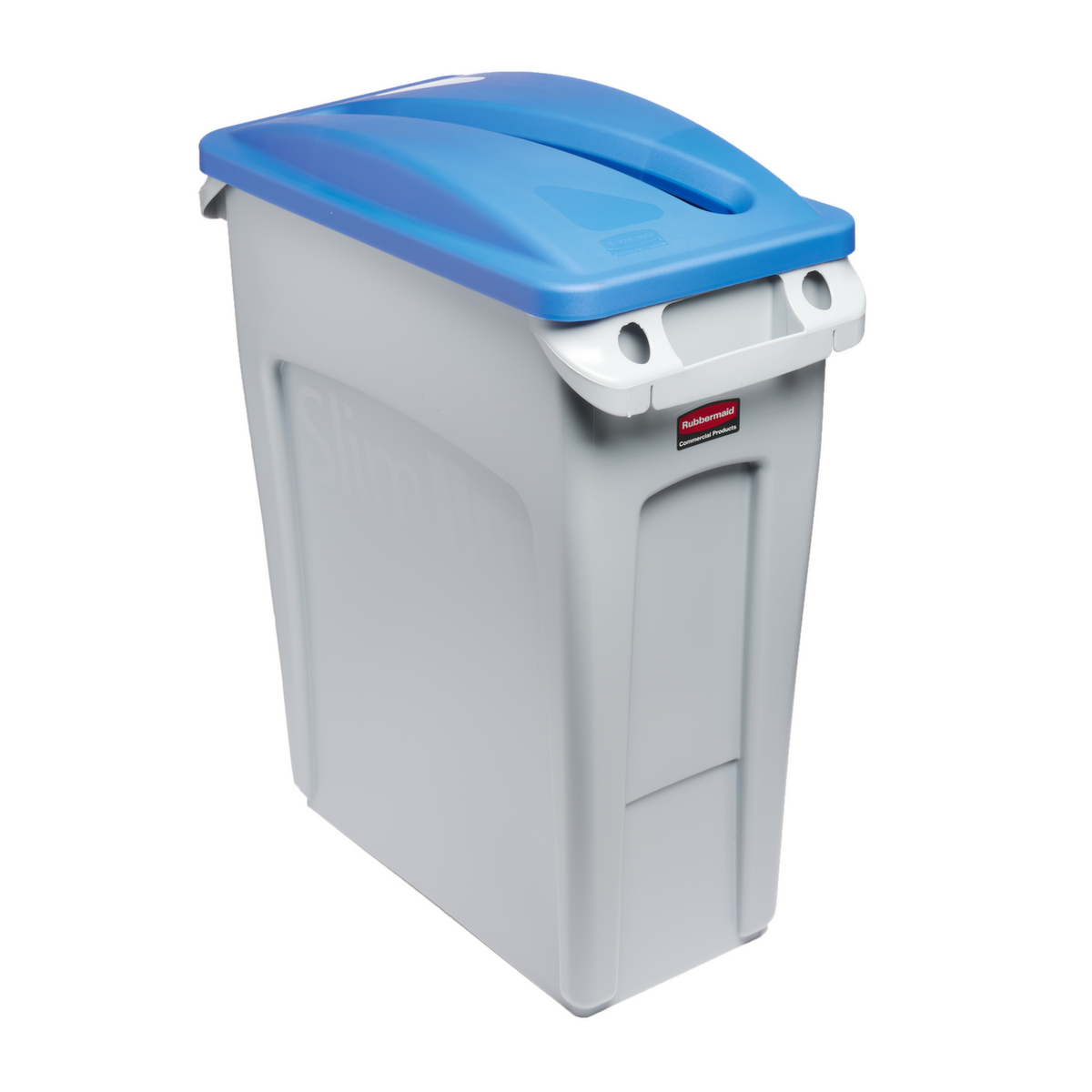 Rubbermaid capuchon de palier pour le papier Slim Jim® pour collecteur de recyclage, bleu  ZOOM