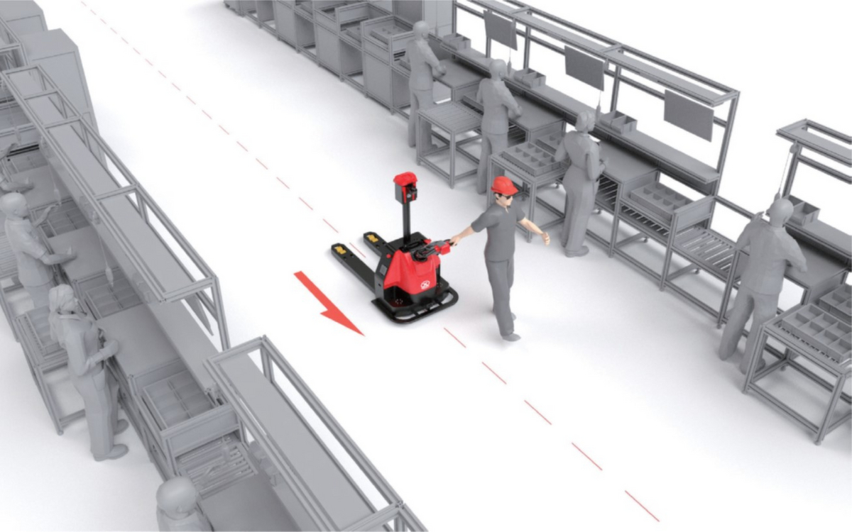 EP Transpalette Électrique Autopropulsé XP15+, 1500 kg force, polyuréthane/polyuréthane  ZOOM